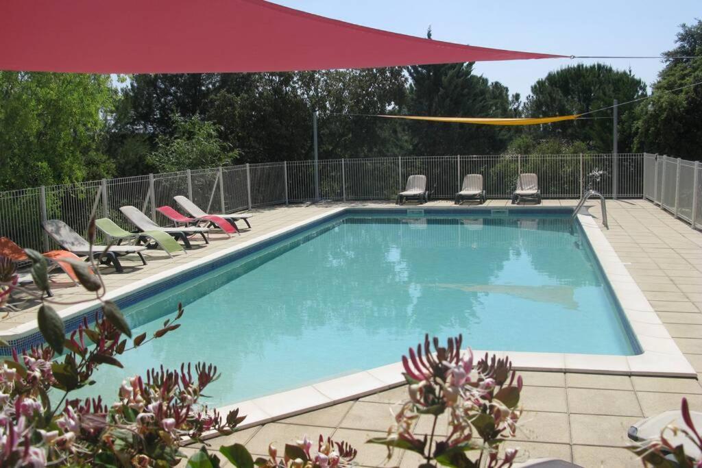 Gite Avec Piscine Et Climatisation Buzignargues Extérieur photo